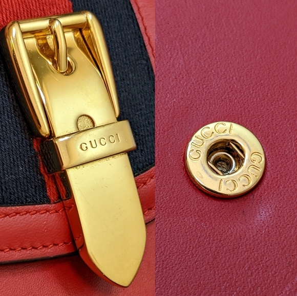 GUCCI Sylvie Red long wallet converted to crossbody - Picture 10 of 12